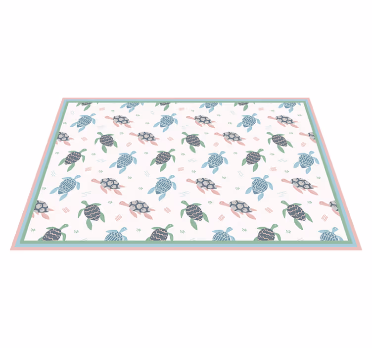 Individual de mesa infantil diseño de tortugas - TenVinilo