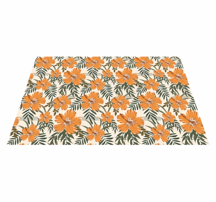 Individual mesa original patrón floral tropical - TenVinilo