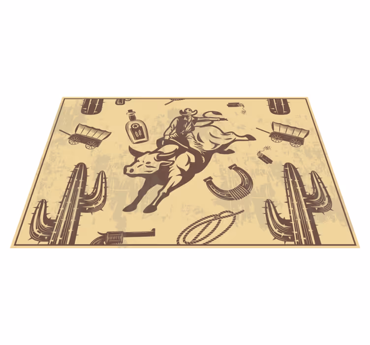 Mantel individual cowboy vaquero a caballo - TenVinilo