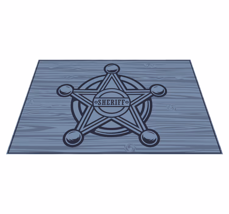 Individual mesa personalizable emblema de estrella sheriff - TenVinilo
