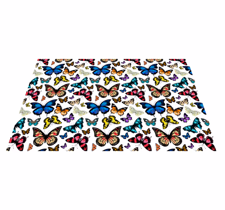 Mantel individual original mariposas coloridas - TenVinilo