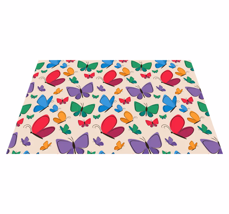 Individual mesa original arreglo de mariposas coloridas - TenVinilo
