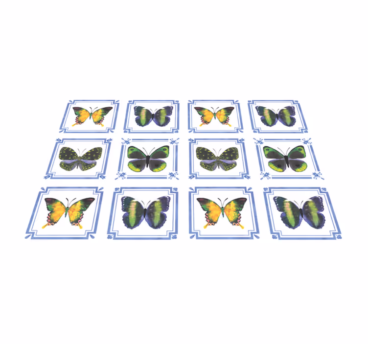 Individual mesa original decoración con mariposas - TenVinilo