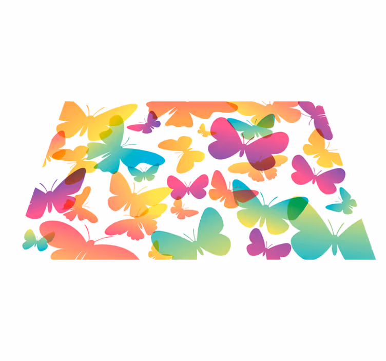 Individual de mesa infantil motivo de mariposas vibrantes - TenVinilo