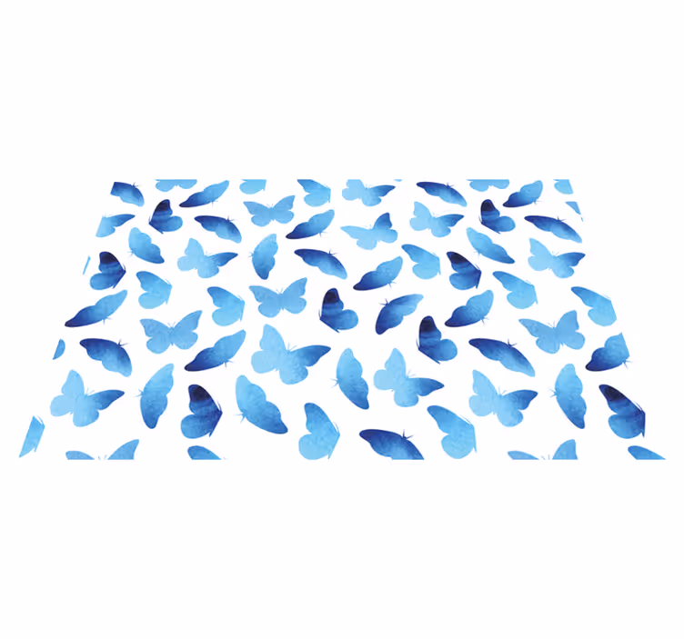 Mantel individual rectangular mariposas azules - TenVinilo
