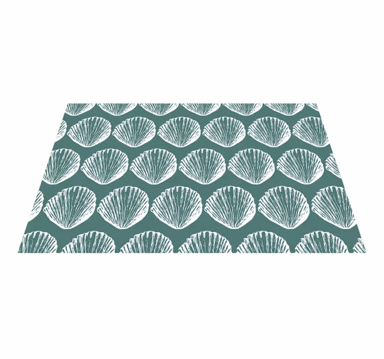 Individual de mesa patrón mesa con diseño de conchas - TenVinilo