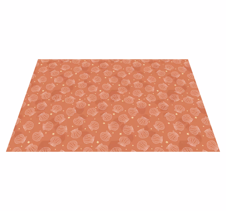 Individual de mesa patrón con diseño de conchas - TenVinilo