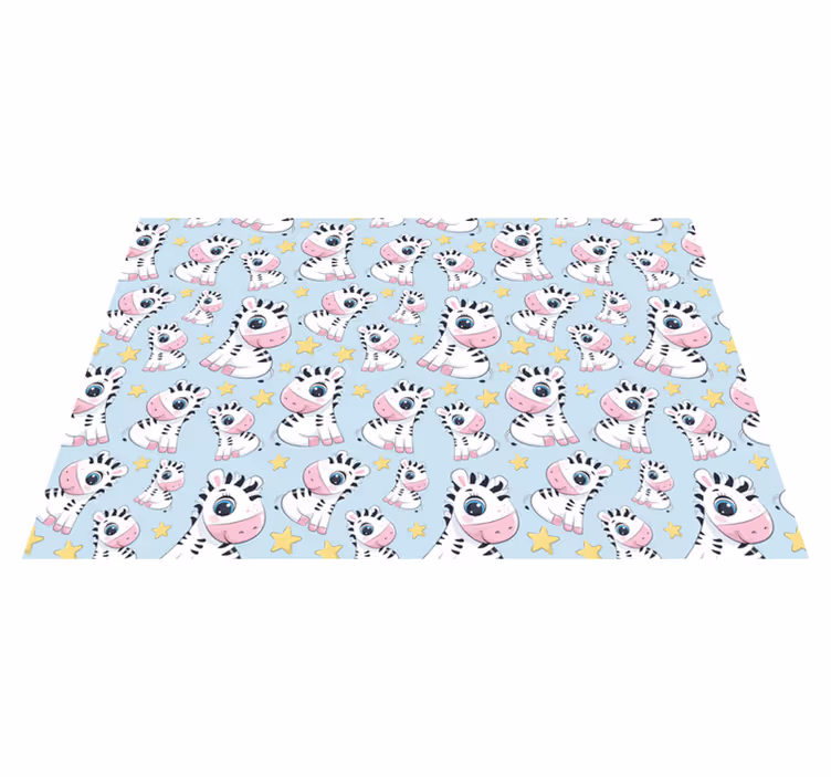 Individual de mesa infantil motivo de cebra adorable - TenVinilo