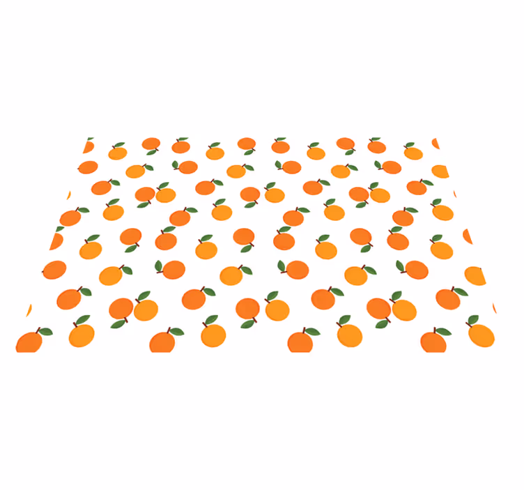 Mantel individual rectangular patrón naranjas - TenVinilo