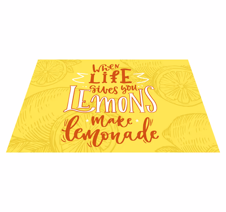 Individual de mesa frase cuando la vida te dé limones - TenVinilo