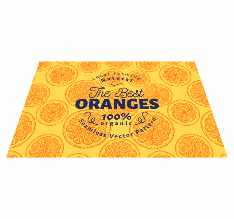 Individual mesa original patrón naranja orgánico - TenVinilo