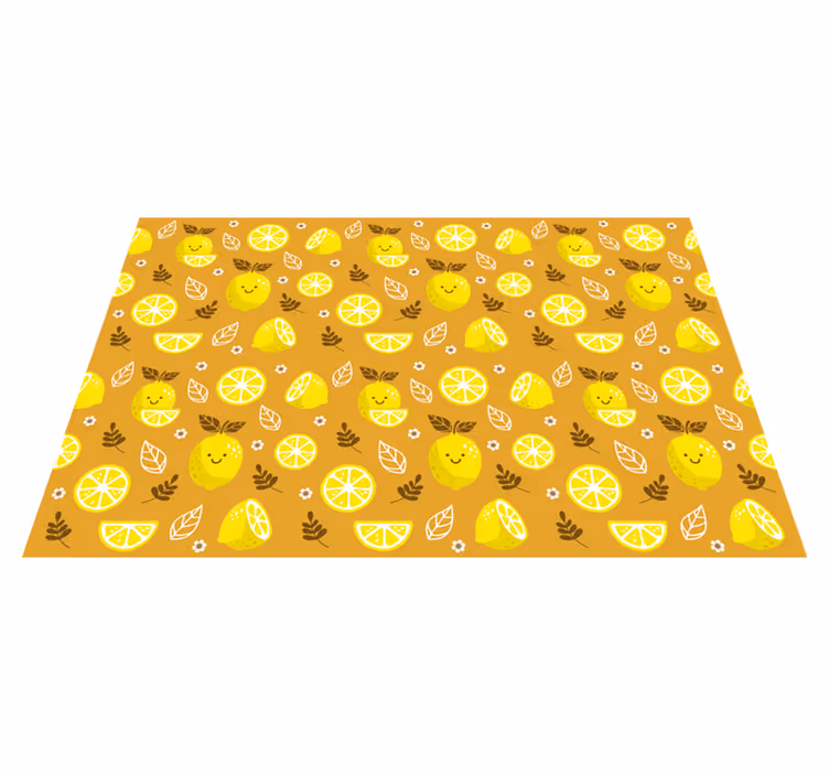 Individual mesa moderno superficie de mesa con frutas - TenVinilo