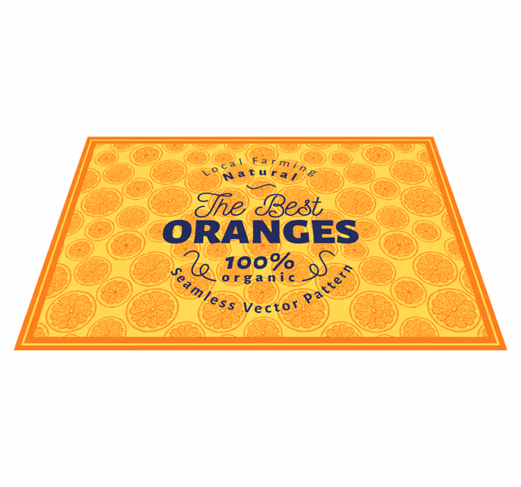 Individual mesa original patrón de rodajas de naranja - TenVinilo