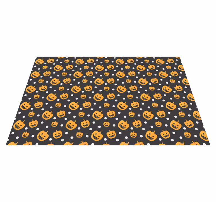 Individual de mesa halloween patrón de calabazas - TenVinilo