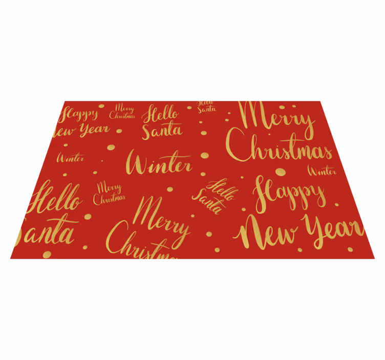 Individual de mesa navideño con patrones festivos - TenVinilo