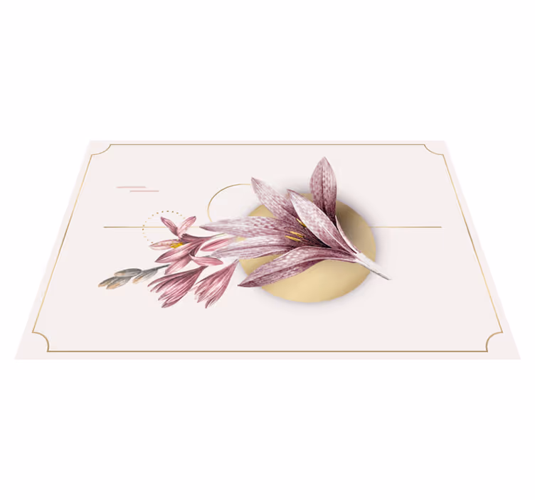Individual mesa original arreglo floral elegante - TenVinilo