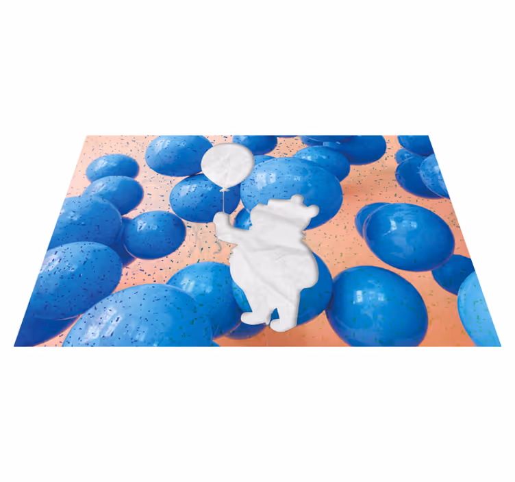 Individual de mesa infantil oso con globo - TenVinilo