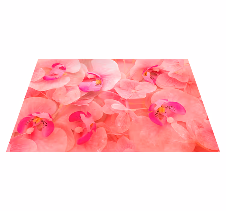 Individual de mesa patrón composición de flores elegantes - TenVinilo