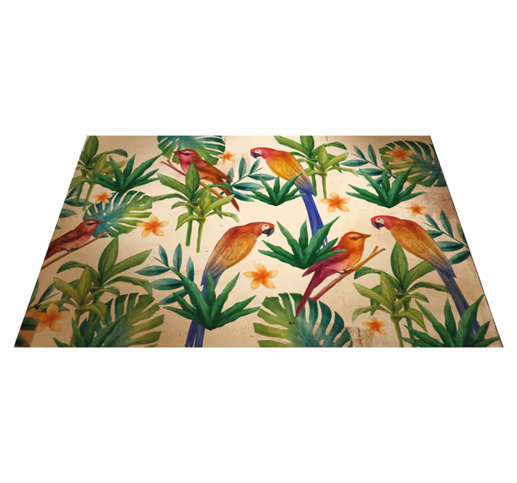 Individual mesa original patrón de loros tropicales - TenVinilo