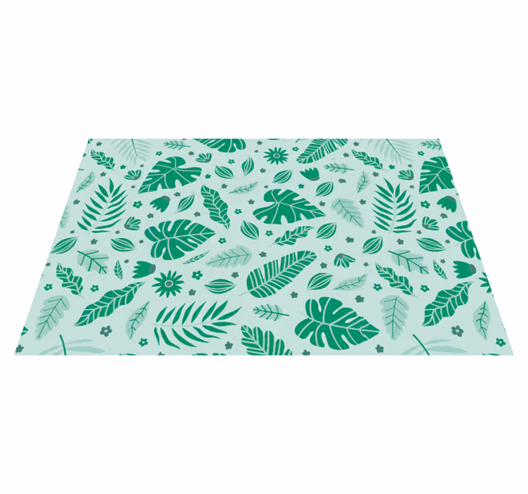 Individual mesa original patrones verdes foliosos - TenVinilo
