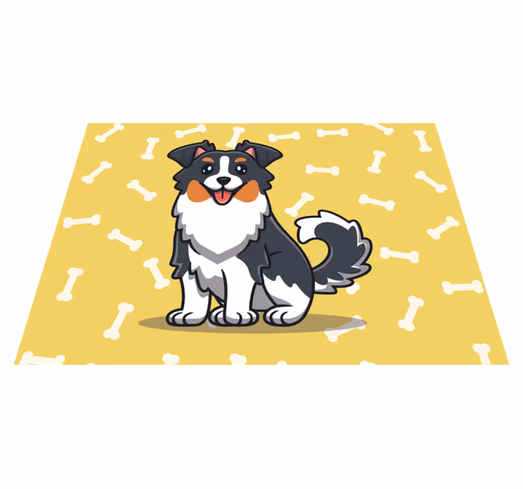 Individual de mesa infantil personaje de perro lindo - TenVinilo