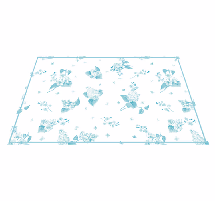 Individual mesa moderno superficie con patrón floral - TenVinilo
