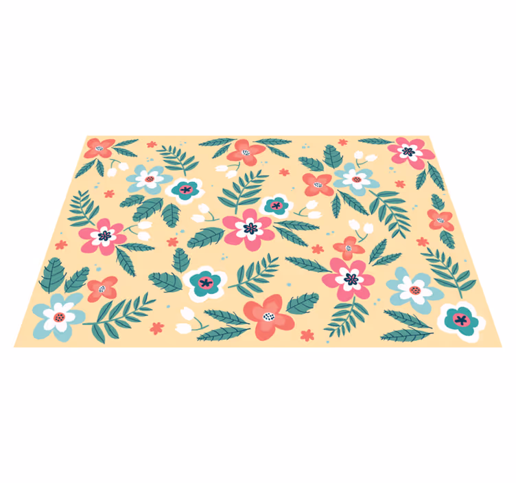 Individual mesa original diseño floral - TenVinilo
