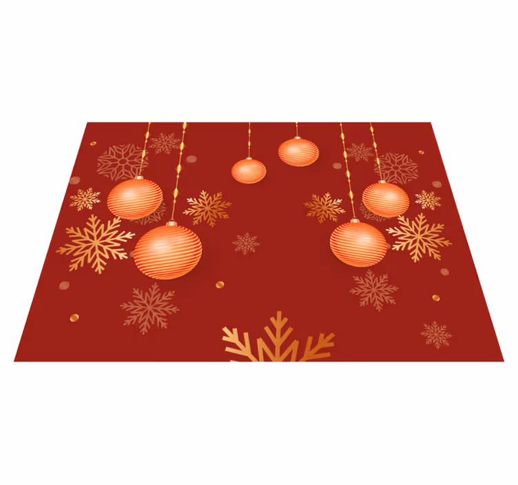 Manteles individuales elegantes Bolas de navidad - TenVinilo
