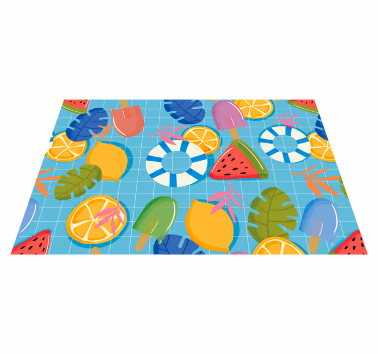 Individual de mesa infantil frutas y helados - TenVinilo