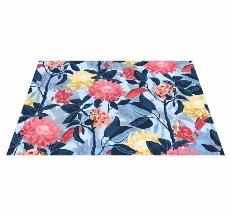 Individual mesa original elegancia de patrón floral - TenVinilo