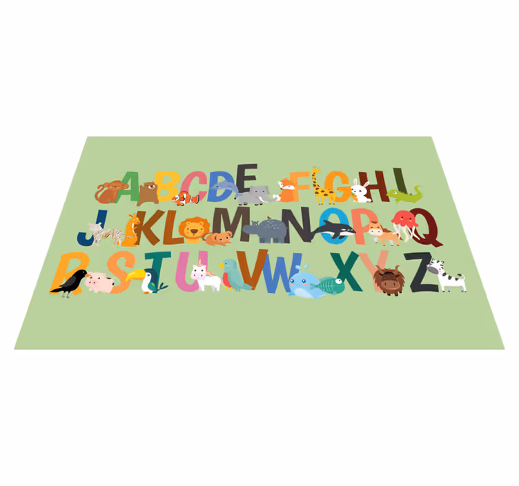Individual de mesa infantil abecedario de animales - TenVinilo