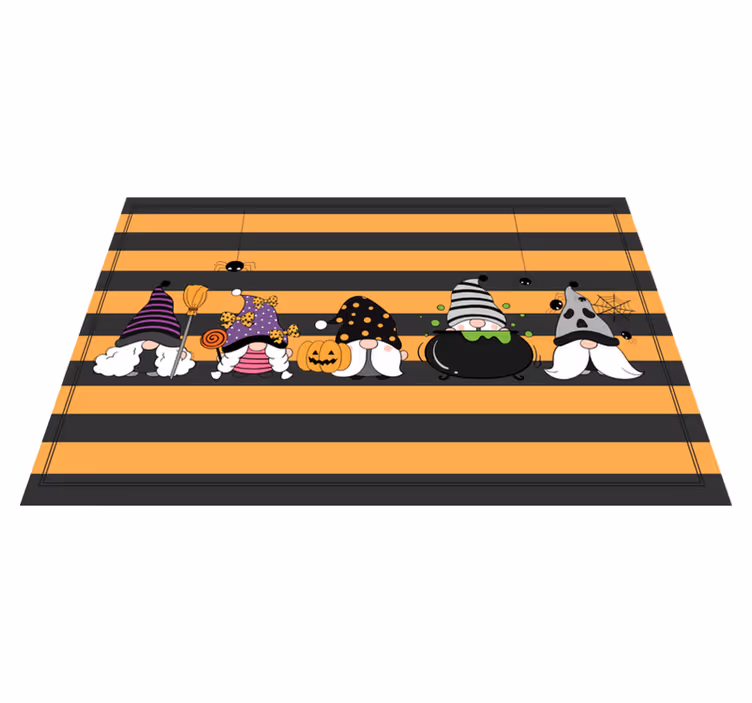 Individual de mesa halloween sombreros de gnomo halloween - TenVinilo