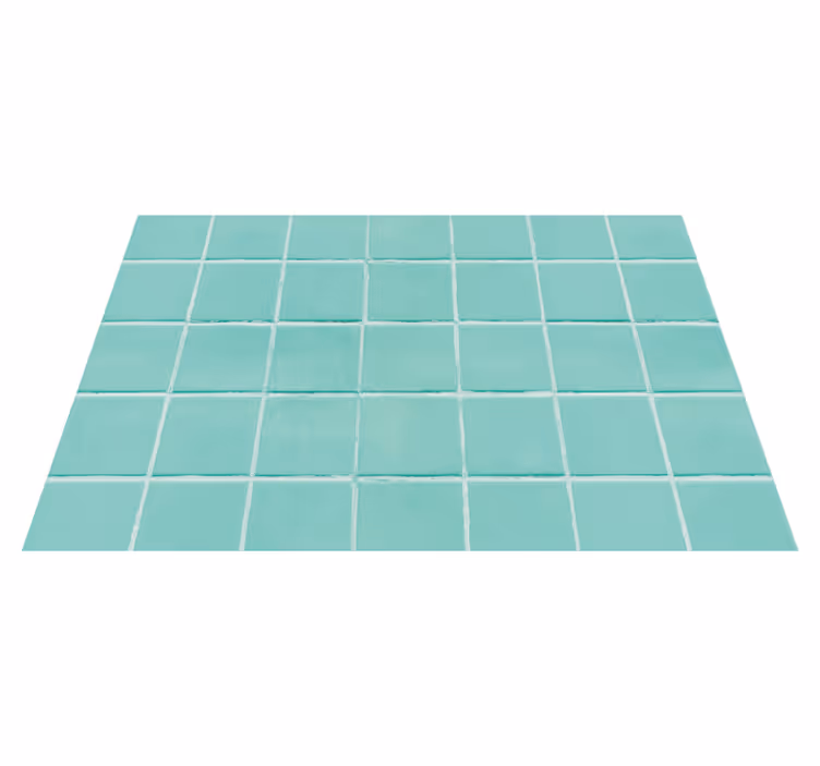 Individual de mesa patrón superficie de azulejos turquesa - TenVinilo