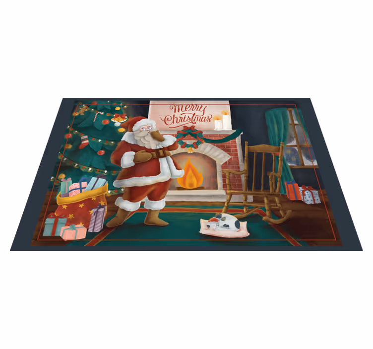 Individual de mesa navideño encuentro de santa claus - TenVinilo