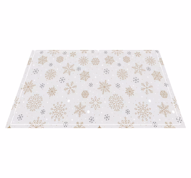 Mantel individual navideño Patrón de copos de nieve - TenVinilo