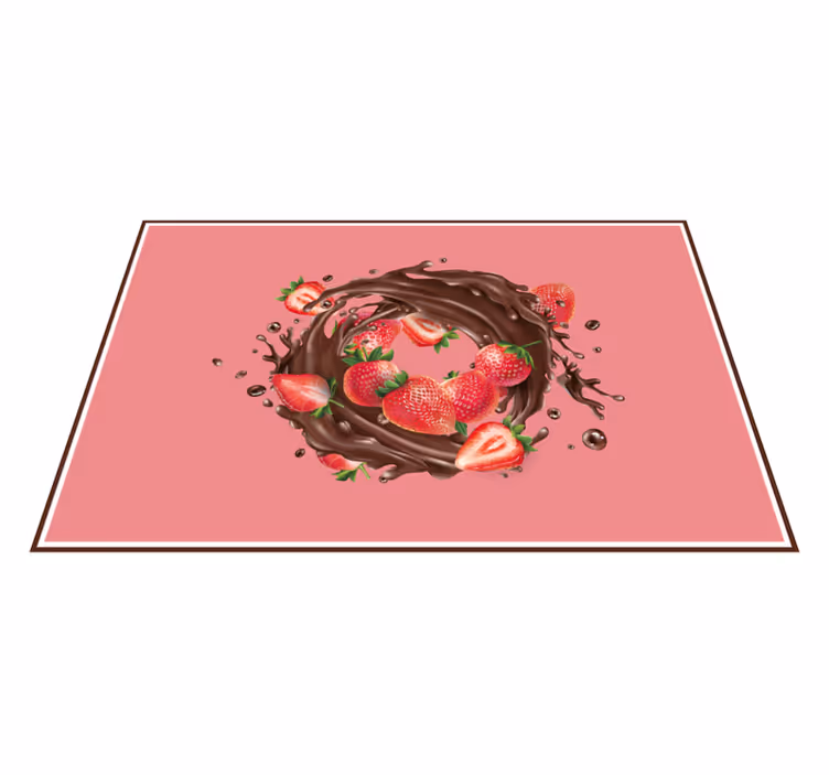 Individual mesa original fresas cubiertas de chocolate - TenVinilo