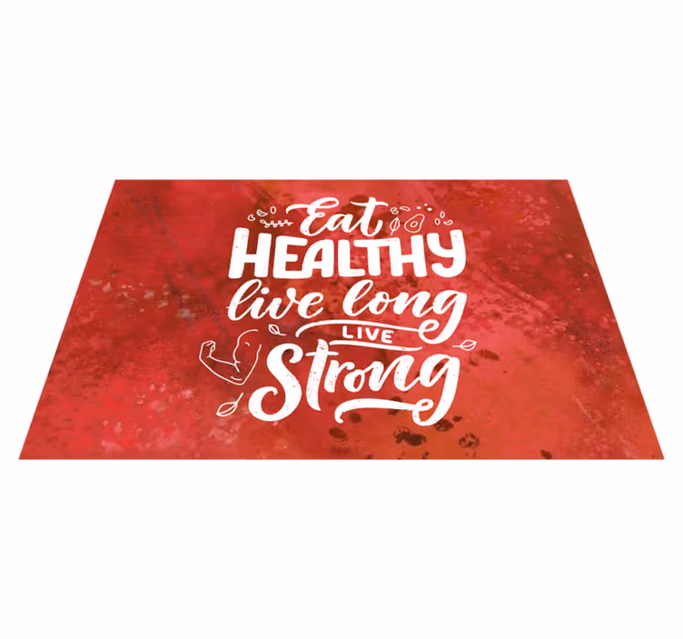 Individual de mesa frase come sano vive fuerte - TenVinilo