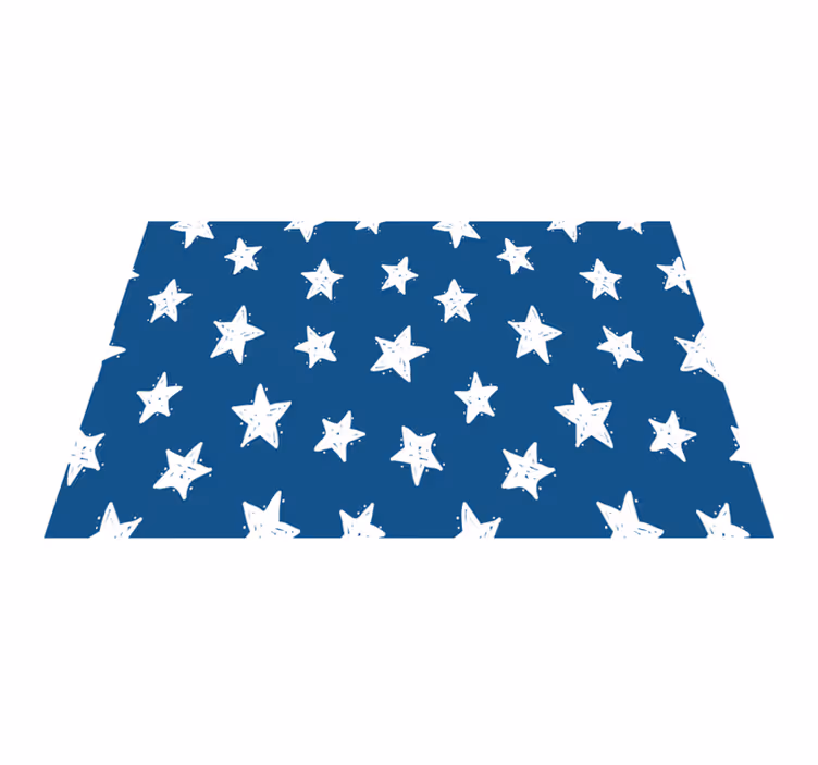 Mantel individual elegante Estrellas azul marino y blanco - TenVinilo