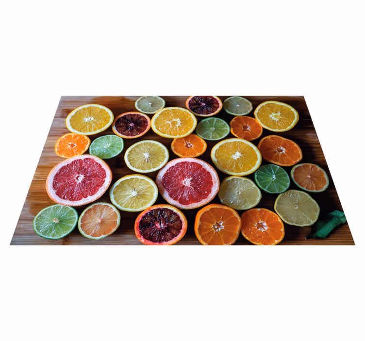 Individual mesa original arreglo de frutas cítricas - TenVinilo