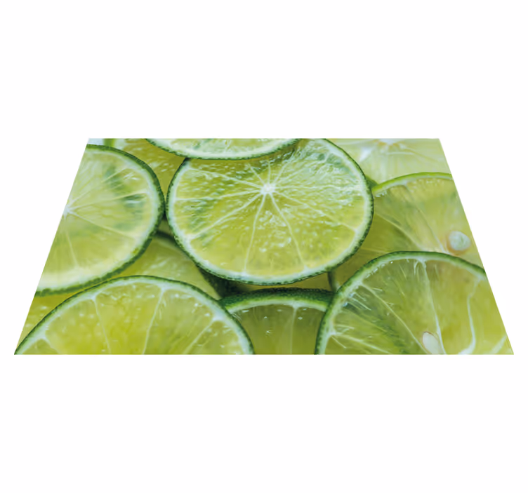 Individual mesa moderno rodajas de lima jugosas - TenVinilo