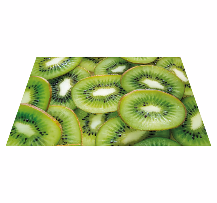 Individual de mesa patrón rodajas de kiwi fresco - TenVinilo