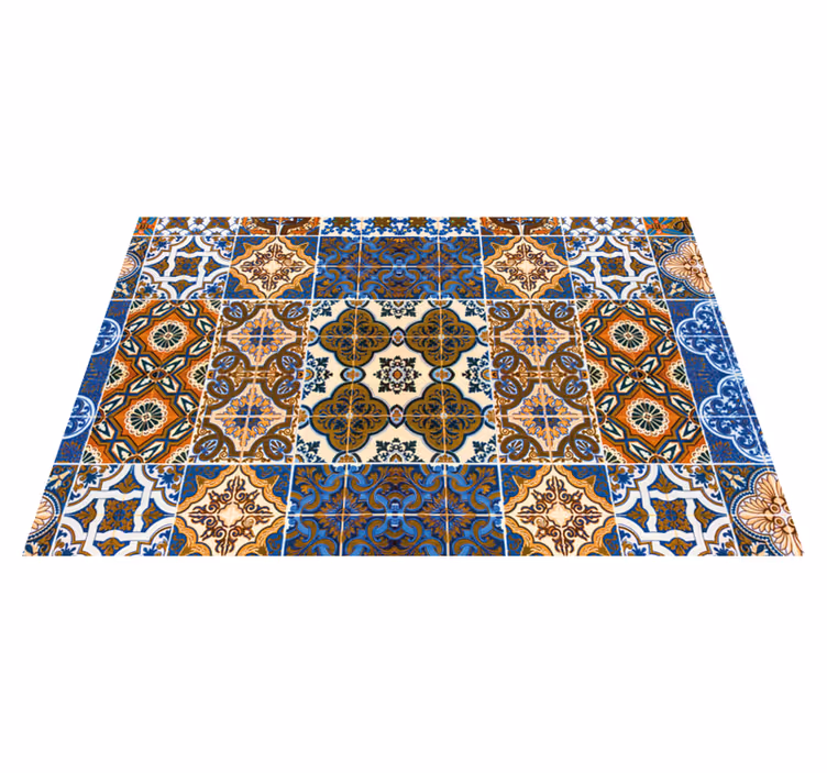 Individual de mesa patrón azulejos intrincados - TenVinilo