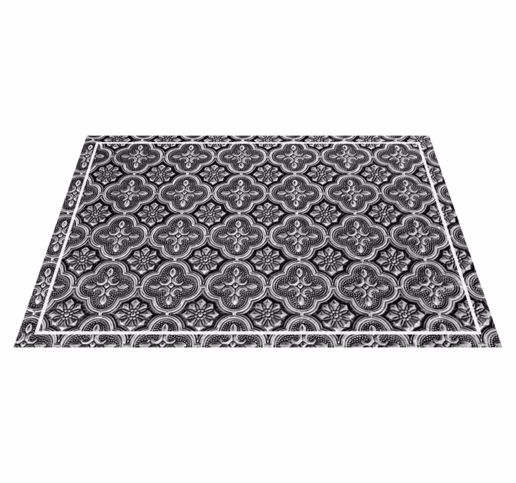 Individual de mesa patrón superficie decorada intricada - TenVinilo