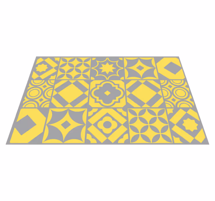 Individual de mesa patrón azulejos geométricos - TenVinilo