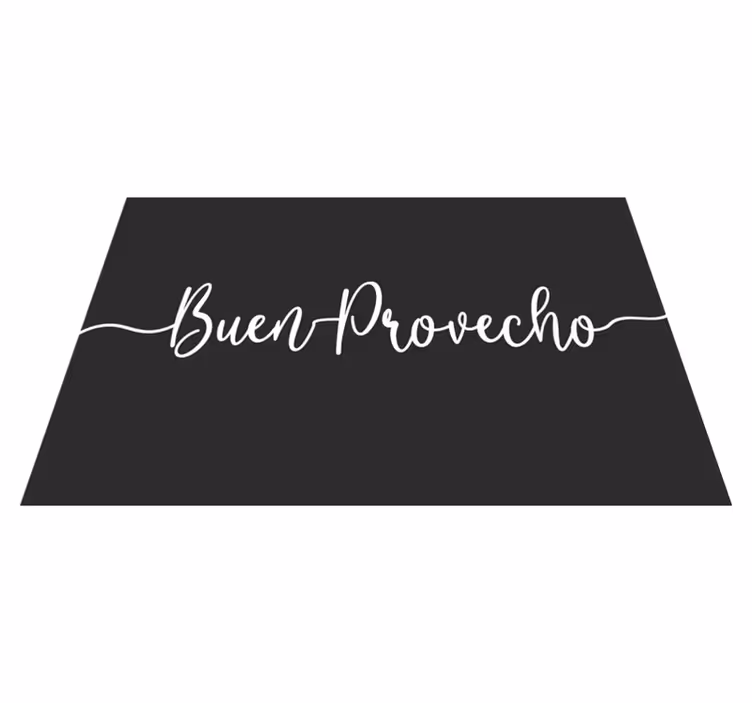 Individual de mesa frase afirmación elegante de comida - TenVinilo