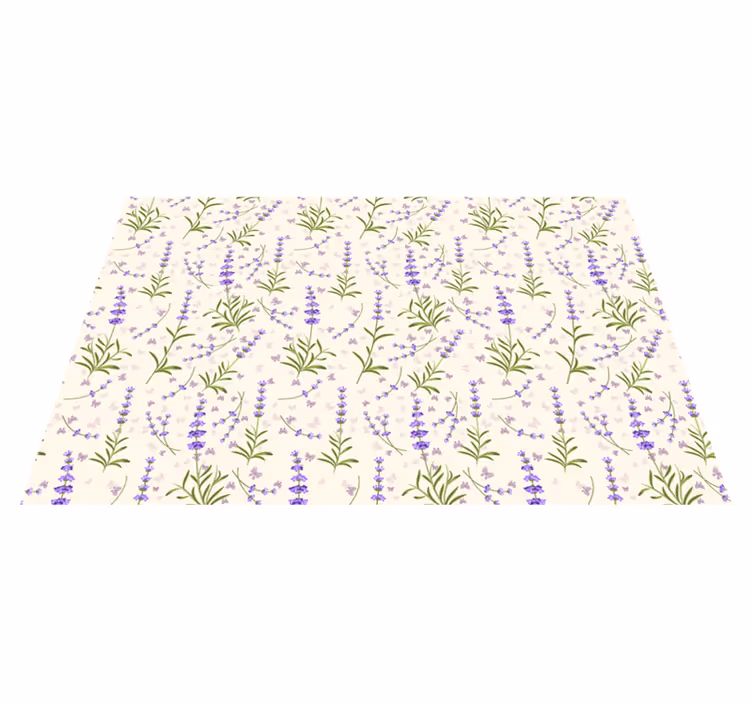 Individual de mesa patrón lavanda floral - TenVinilo