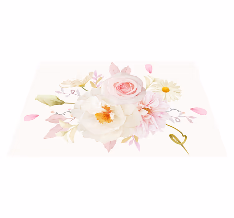 Individual mesa original arreglo floral encantador - TenVinilo