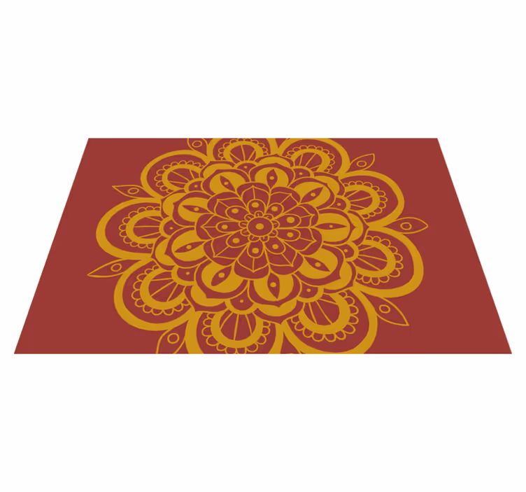 Individual mesa original motivo floral elaborado - TenVinilo