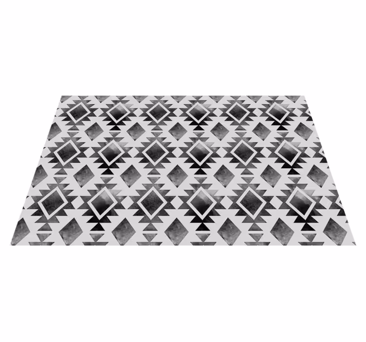 Individual de mesa patrón geométrico monocromo - TenVinilo