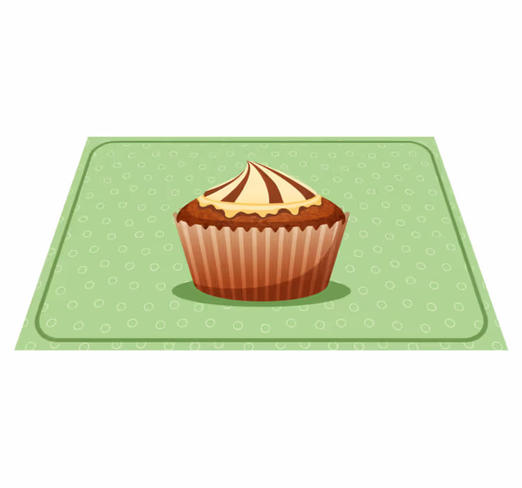 Individual mesa original gráfico de cupcake - TenVinilo